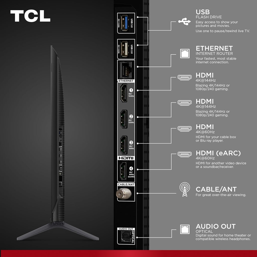 50 Inch Class QM6K Series | Mini LED QLED 4K HDR | 50QM6K, Latest Model | 120HZ-144HZ High Brightness Smart Google TV Dolby Atmos Onkyo Audio | Voice Remote Alexa Gaming Streaming Television
