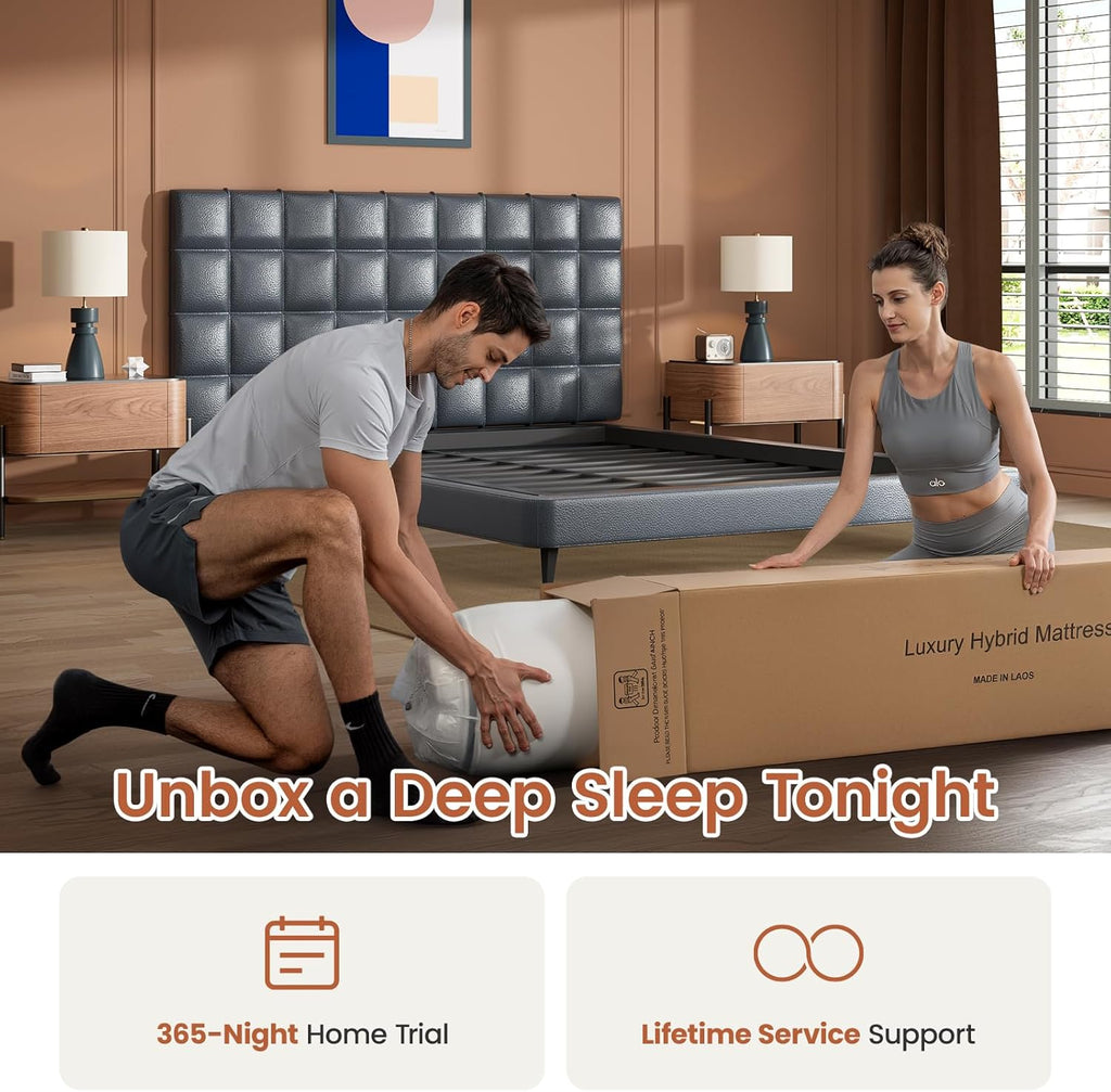 Firm King Mattress 12 Inch - Hybrid Mattress Extra Back and Lumbar Support