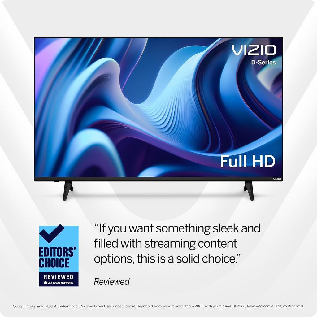 40-Inch D-Series Full HD 1080P Smart TV with AMD Freesync, Apple Airplay and Chromecast Built-In, Alexa Compatibility, D40F-J09, 2022 Model