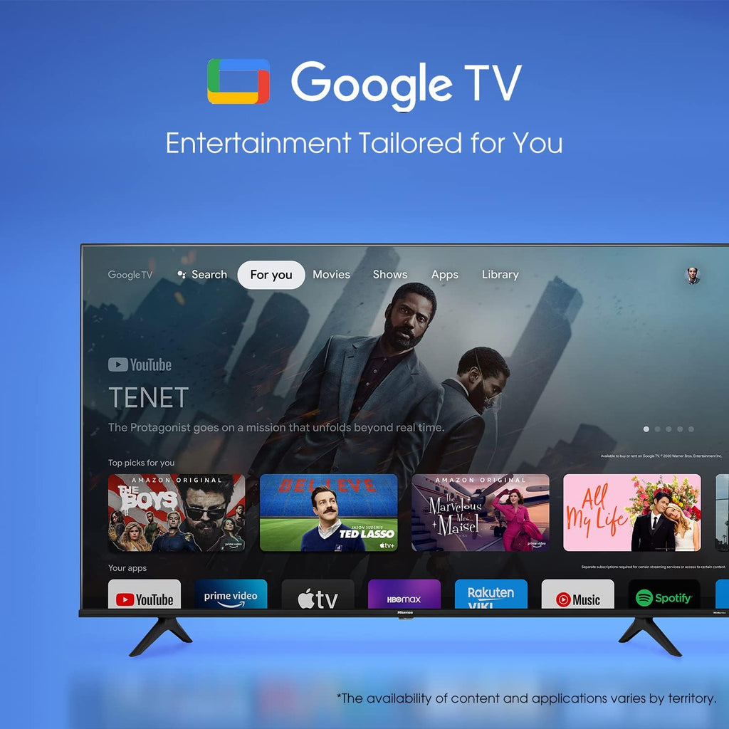 43-Inch Class A6 Series 4K UHD Smart Google TV with Alexa Compatibility, Dolby Vision HDR, DTS Virtual X, Sports & Game Modes, Voice Remote, Chromecast Built-In (43A6H) , Black