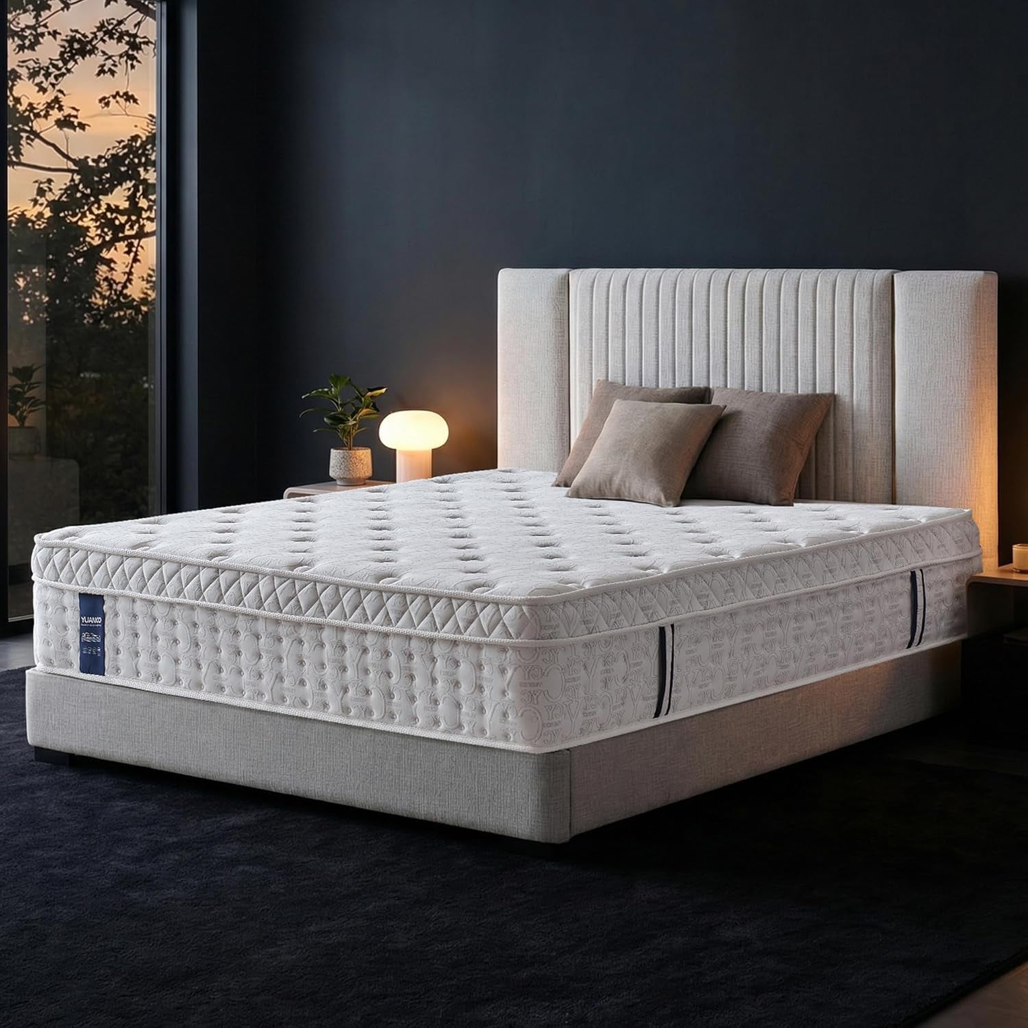 King Size Mattress 14 Inch Medium Plush Hybrid Mattress in a Box