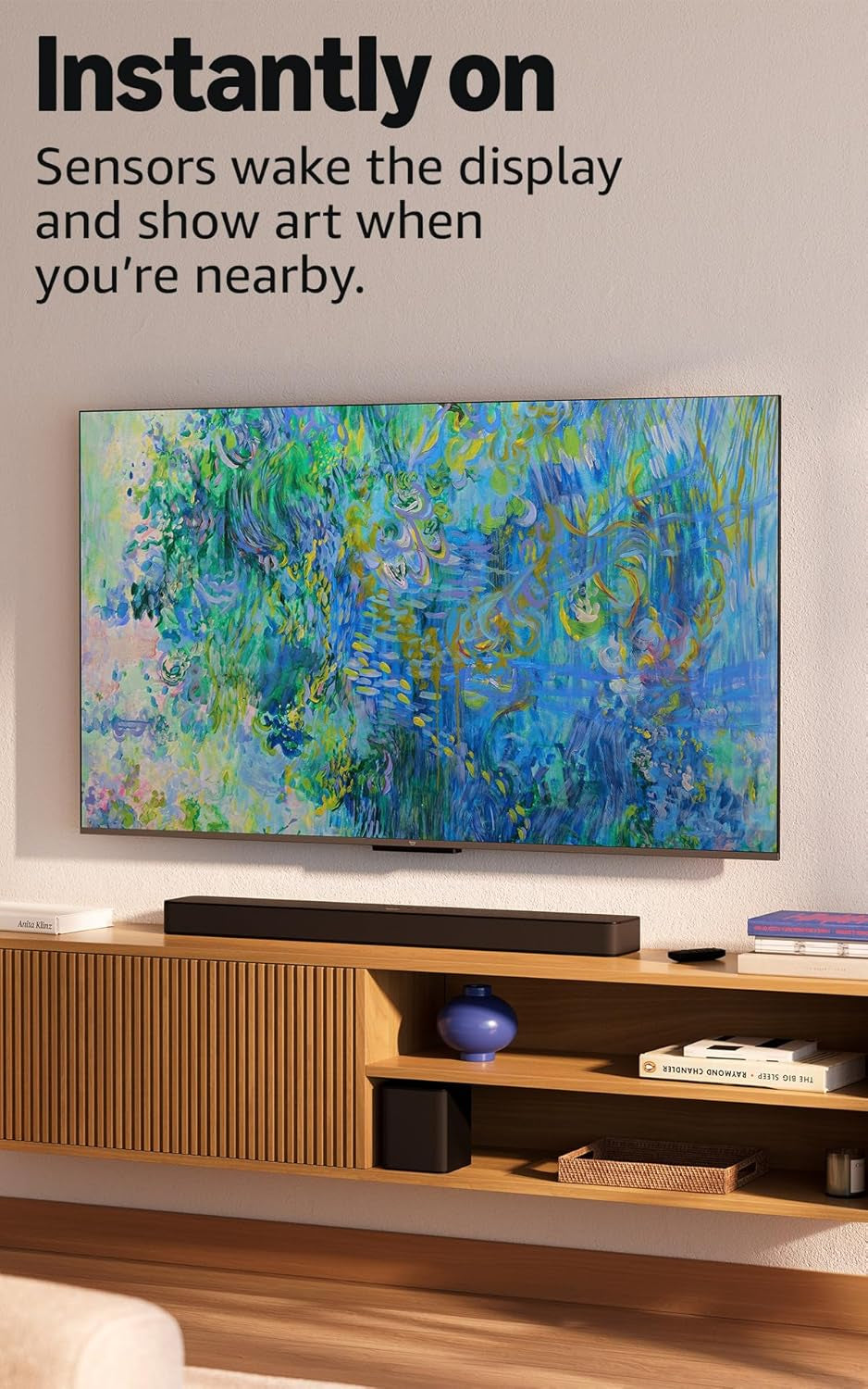 Ember 55" QLED Series with Fire TV (Newest Model), 4K Ultra HD Smart TV, HDR10+, Dolby Vision, Dolby Audio, Quad-Core Processor, Find Shows Faster with Alexa+
