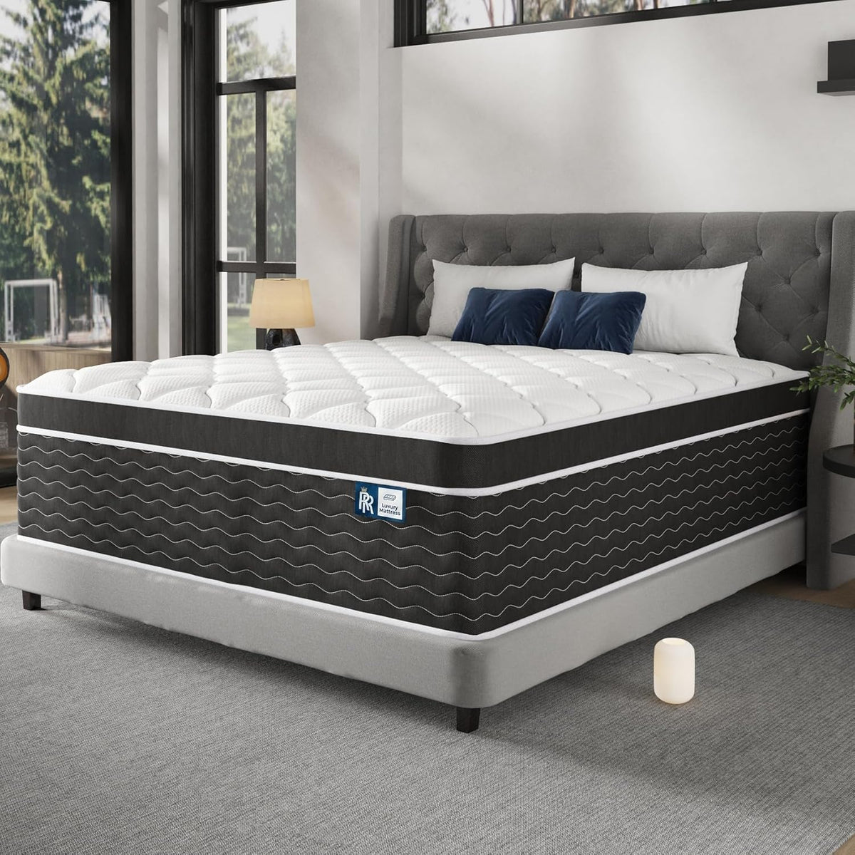 Luxury Hybrid Cooling Gel Foam Firm Queen Mattress 14 Inch in a Box