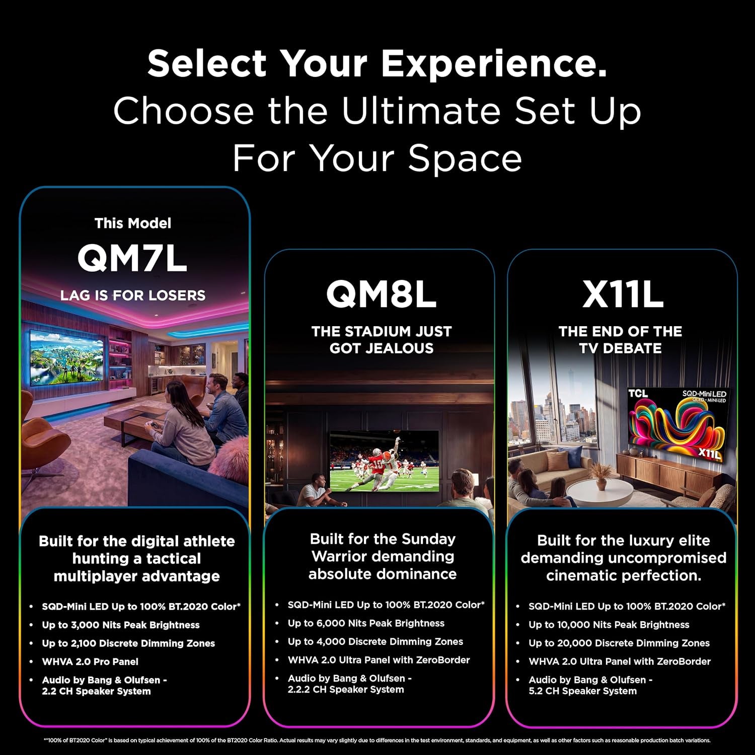 65 Inch Class QM7L Series | Sqd-Mini-Led QLED Smart TV | 65QM7L, 2026 Model | 144Hz | Ultimate Color Ultra Brightness & Contrast | Google AI Bang & Olufsen | Voice Gaming Streaming Television