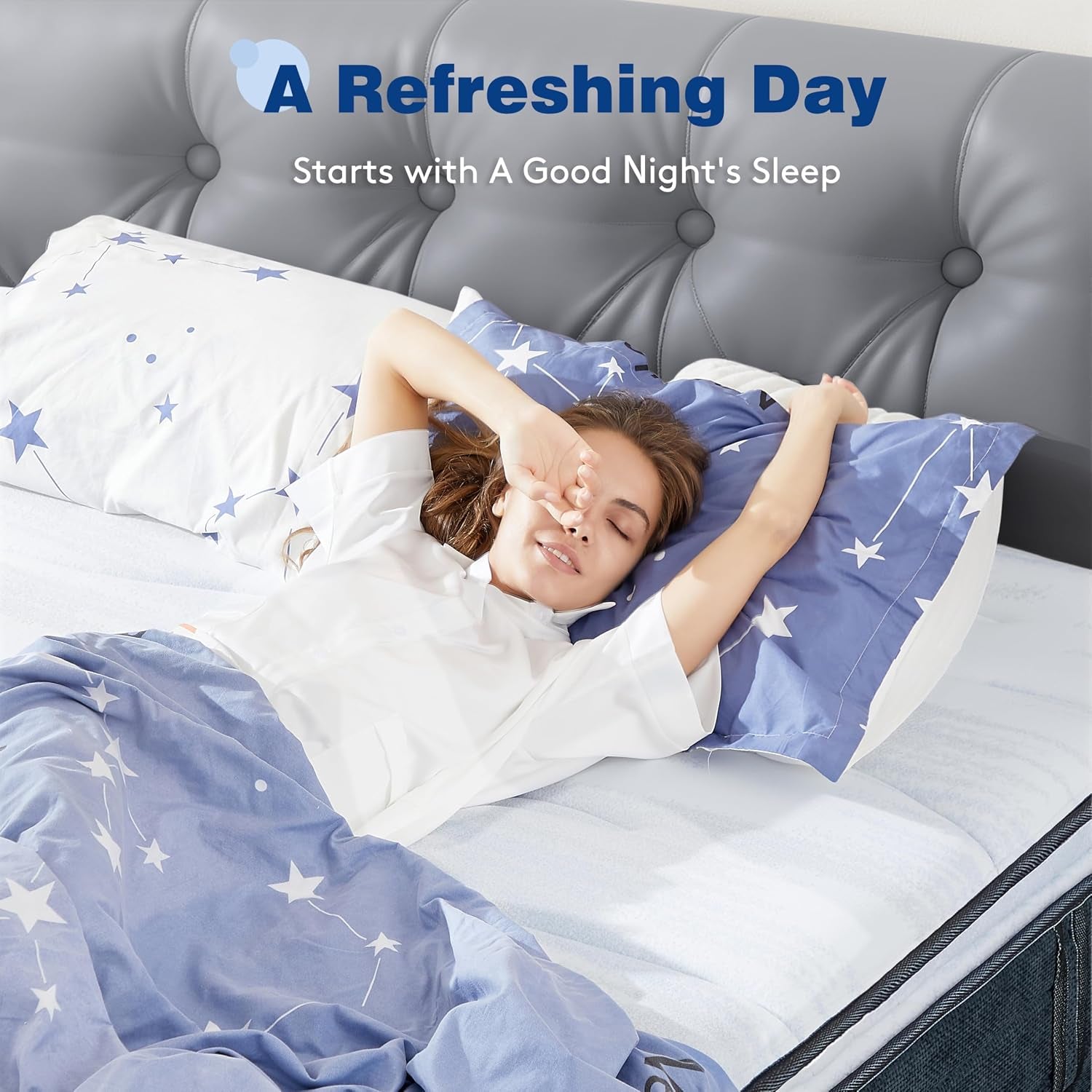 Twin XL Mattress,14" Hybrid Mattress Medium Firm Restful Sleep