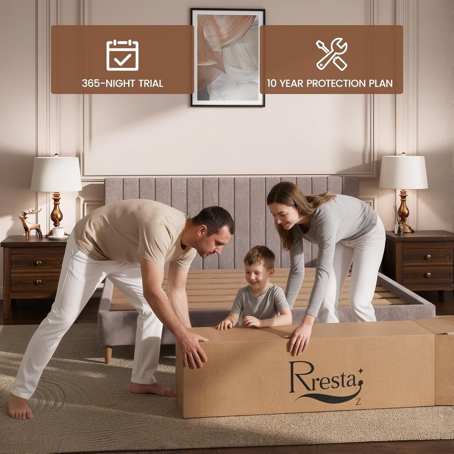 Extra Firm Queen Mattress 14 Inch, Luxury Hybrid Mattress in a Box for Deep Sleep & Lumbar Support, Certipur-Us & Zero Fiberglass, 365-Night Trial