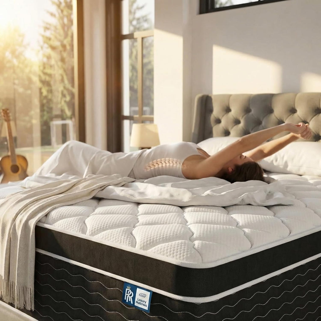 Luxury Hybrid Cooling Gel Foam Firm Queen Mattress 14 Inch in a Box