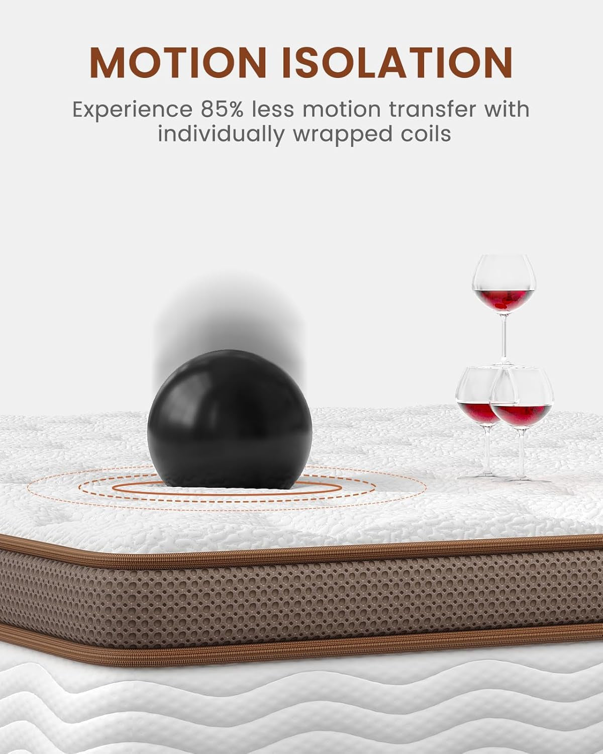 Extra Firm Mattress Queen - 14 Inch Hybrid Mattress for Back Lumbar Pain Relief - Low Motion Transfer & Individually Pocketed Springs, Certipur-Us, 365 Nights Trial