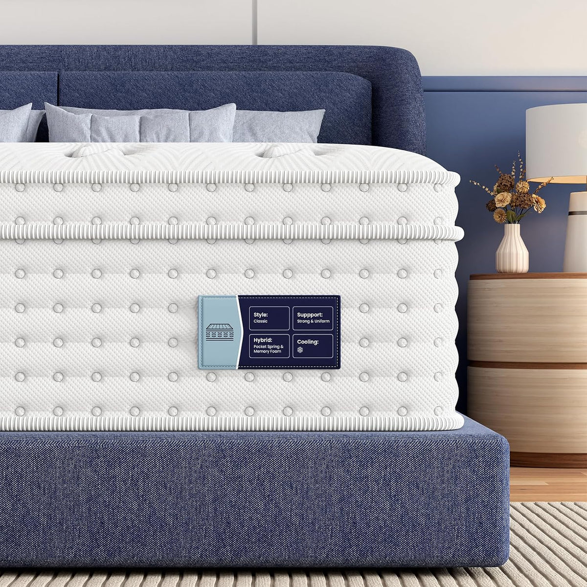 14 Inch Firm King Hybrid Mattress in a Box, 365-Night Trial