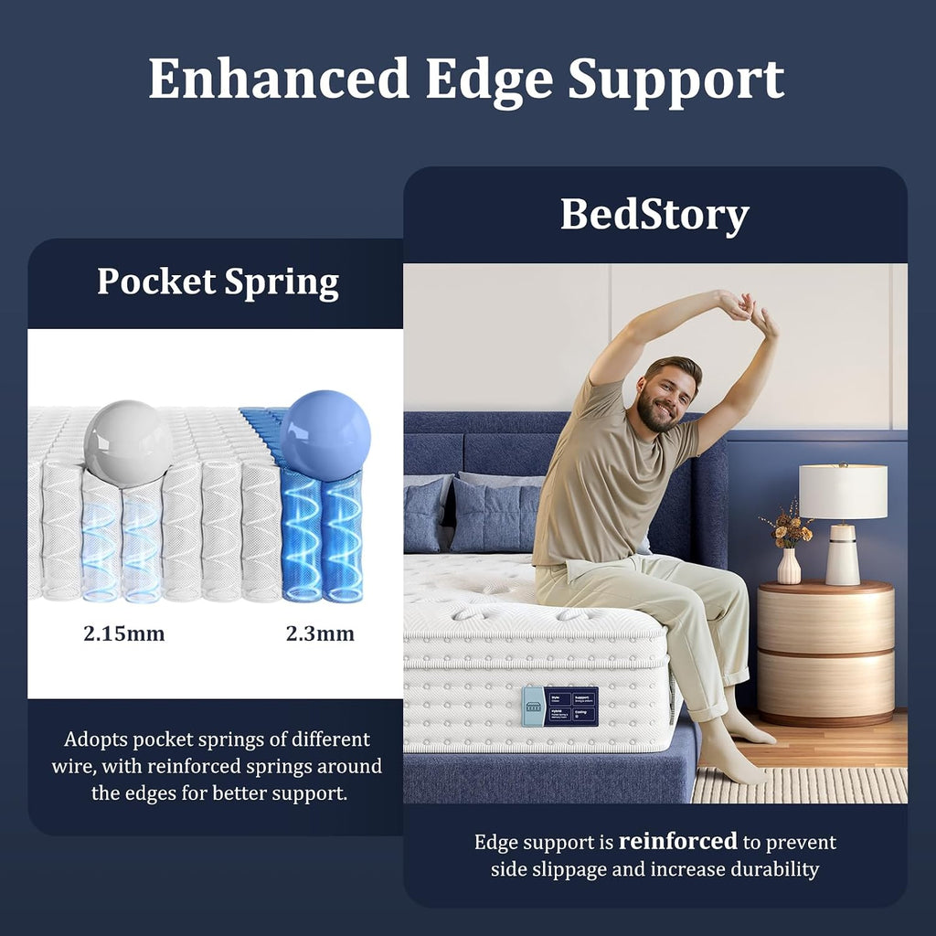 14 Inch Firm King Hybrid Mattress in a Box, 365-Night Trial