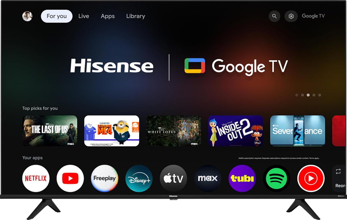 43-Inch Class A6 Series 4K UHD Smart Google TV with Alexa Compatibility, Dolby Vision HDR, DTS Virtual X, Sports & Game Modes, Voice Remote, Chromecast Built-In (43A6H) , Black
