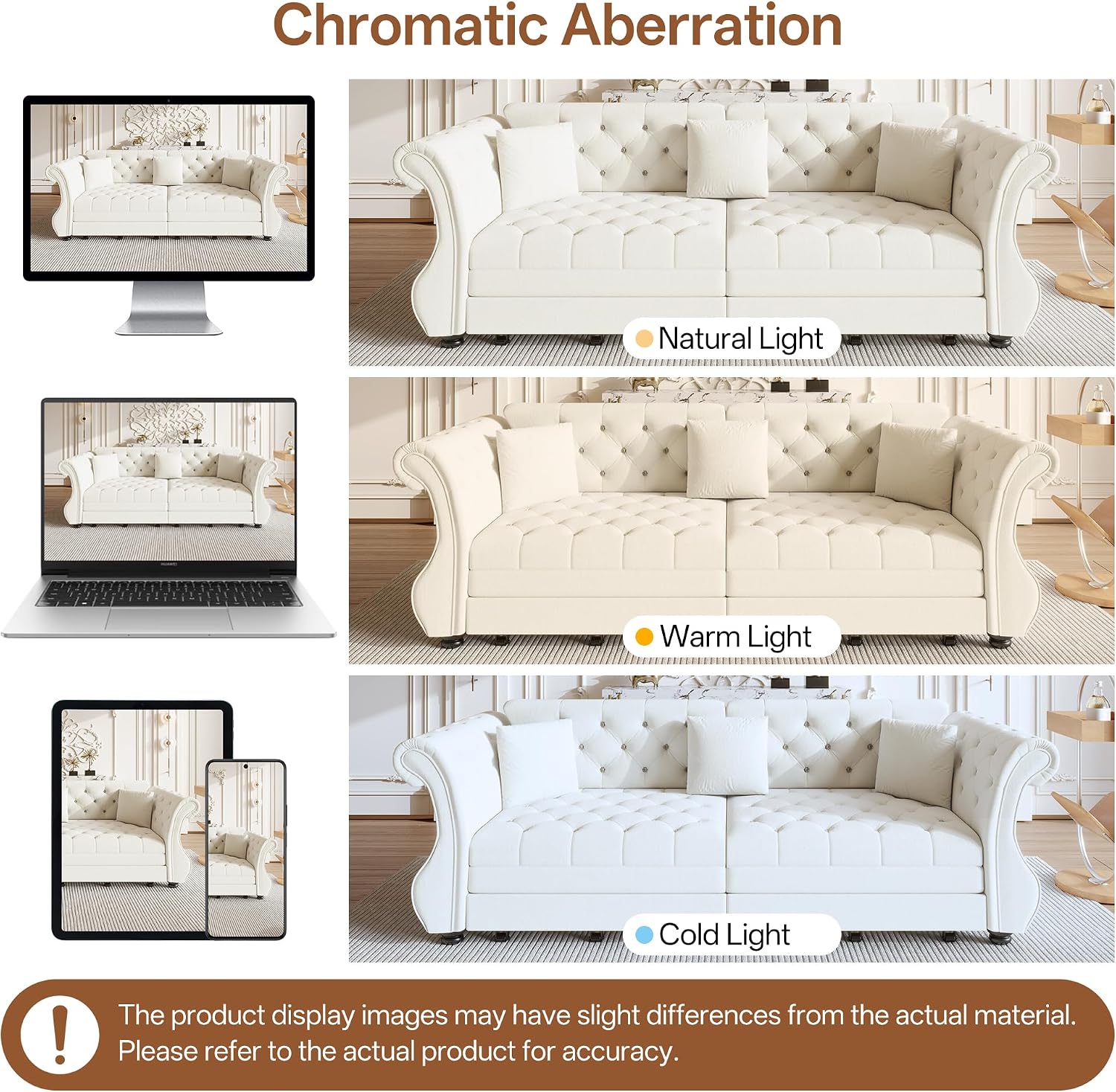 Sleeper Sofa Bed 100", Velvet Pull Out Couch, Flower Tufted Sofa, Beige