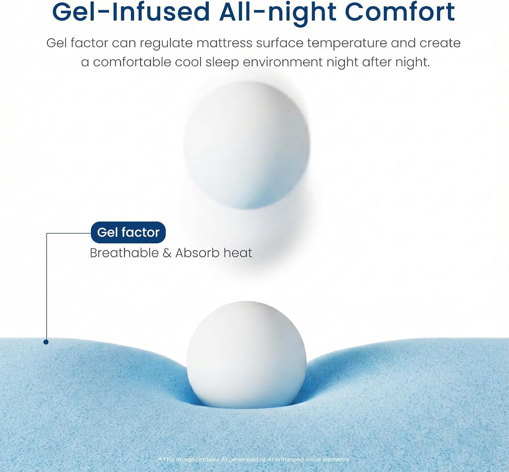 14 Inch King Hybrid Mattress, Medium Firm Support