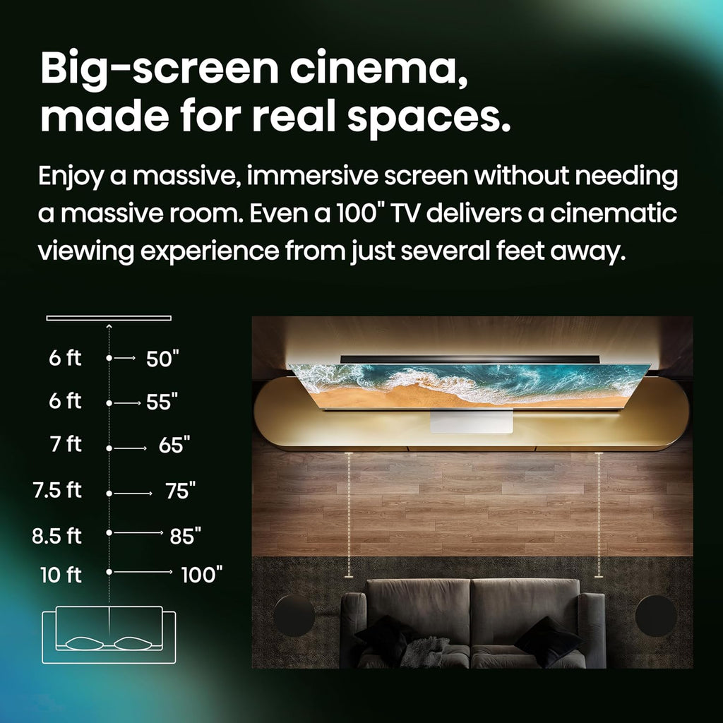 85" E7 Cinema Series Hi-Qled Mini-Led 4K UHD Smart Fire TV (85E7SF, 2026 NEW) - Native 144Hz, AI Picture, Dolby Vision IQ · Atmos, FALD, HDR10+ Adaptive, MEMC, Alexa+