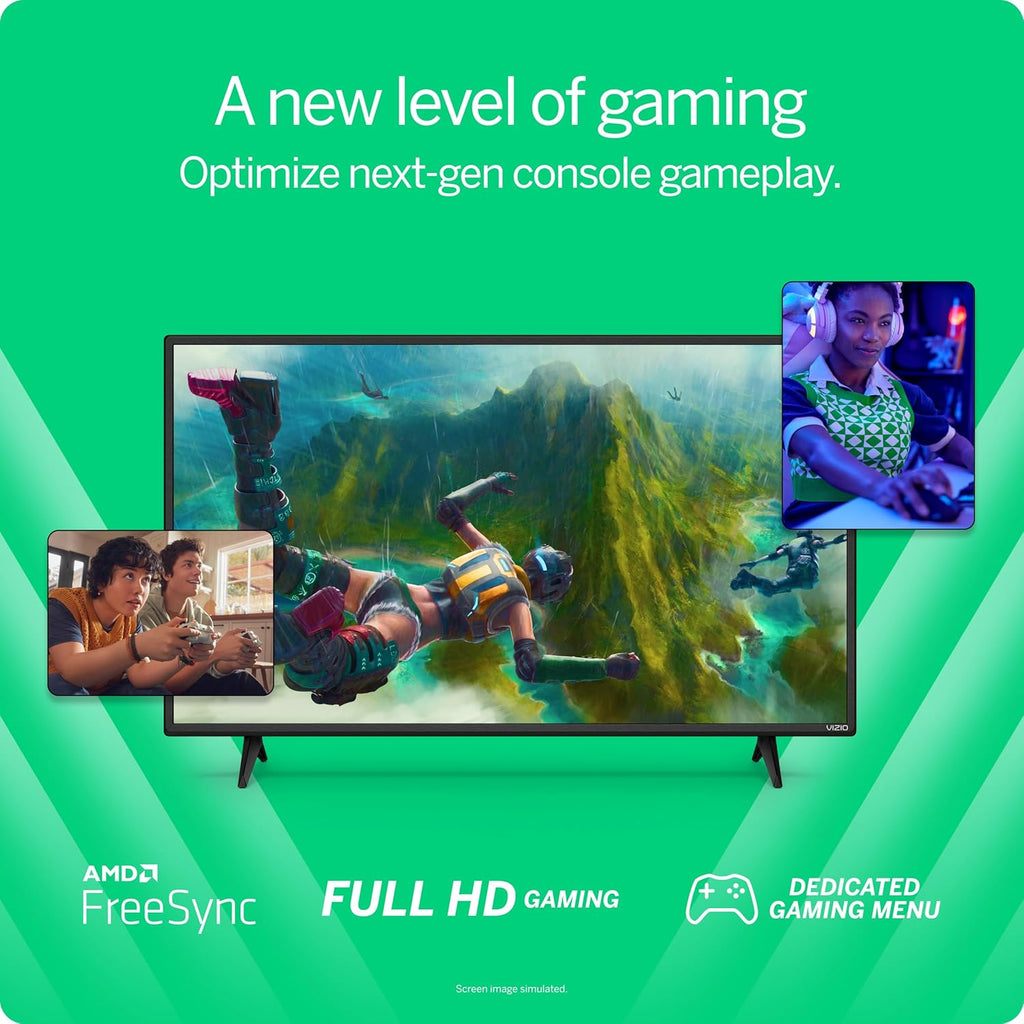40-Inch D-Series Full HD 1080P Smart TV with AMD Freesync, Apple Airplay and Chromecast Built-In, Alexa Compatibility, D40F-J09, 2022 Model