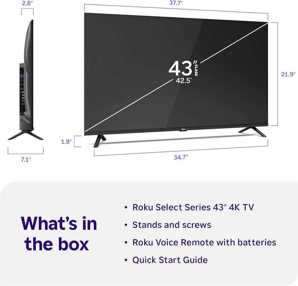 43-Inch Select Series Smart TV 2026-4K HDR TV - tv