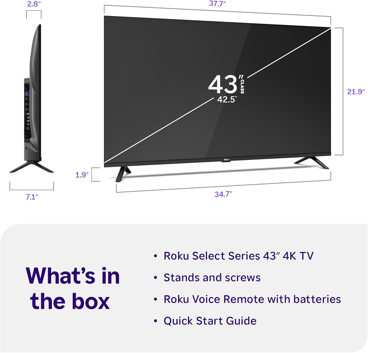 43-Inch Select Series Smart TV 2026-4K HDR TV - tv