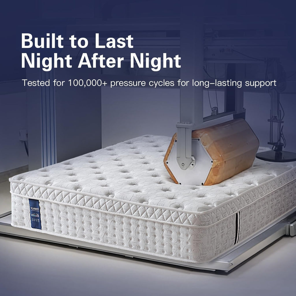 King Size Mattress 14 Inch Medium Plush Hybrid Mattress in a Box