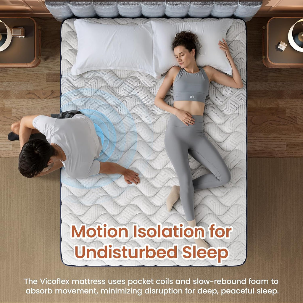 Firm King Mattress 12 Inch - Hybrid Mattress Extra Back and Lumbar Support