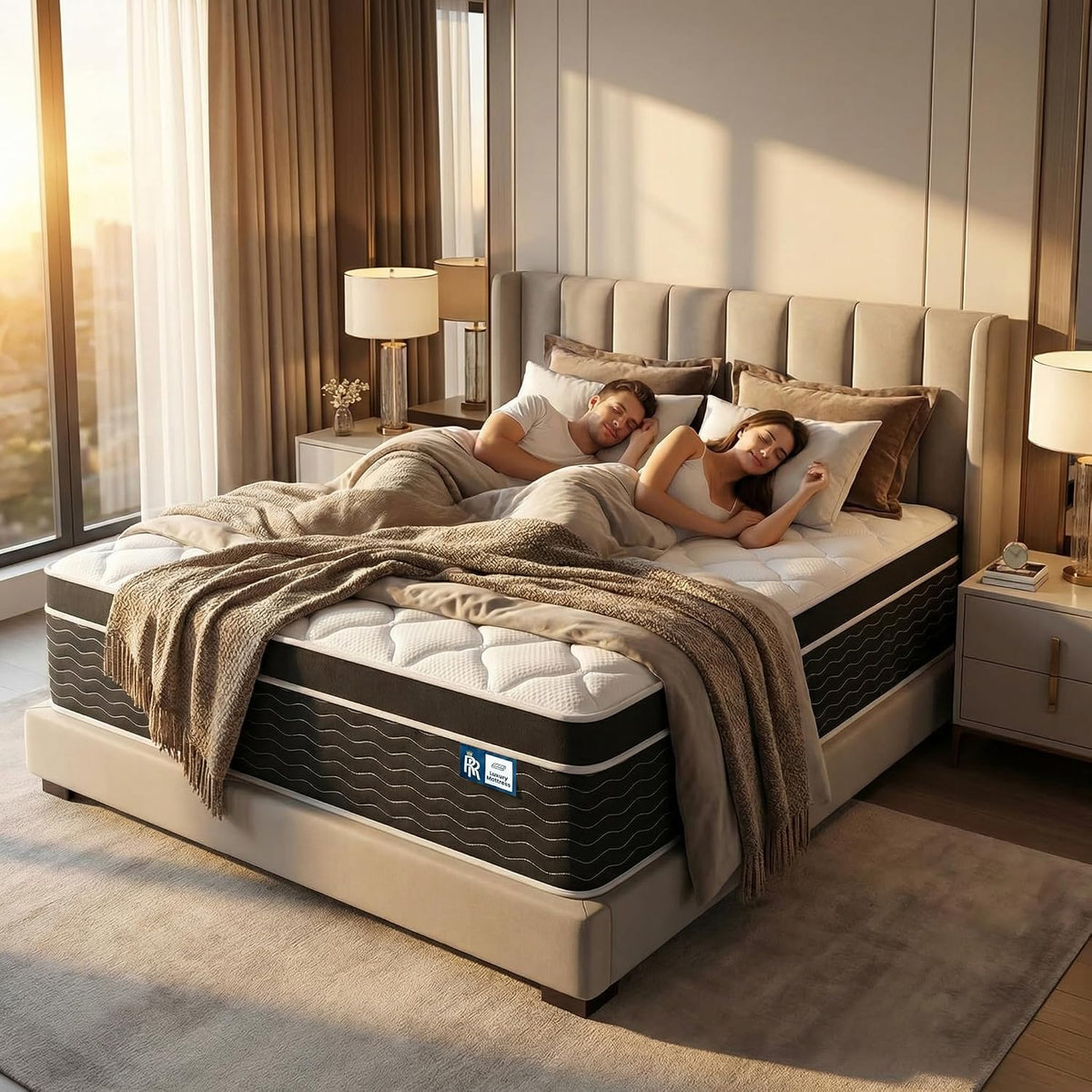 Luxury Hybrid Cooling Gel Foam Firm Queen Mattress 14 Inch in a Box