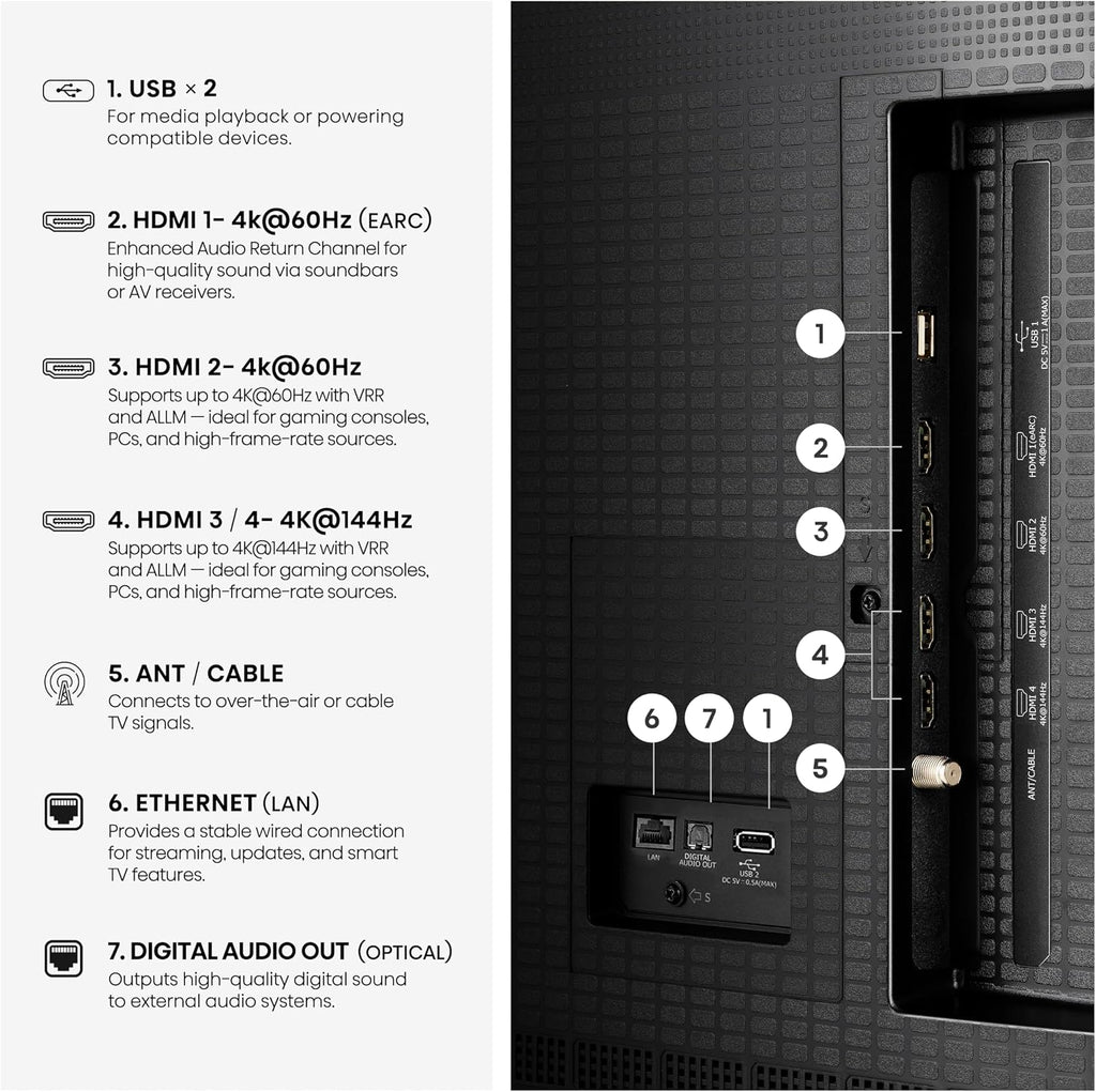 85" E7 Cinema Series Hi-Qled Mini-Led 4K UHD Smart Fire TV (85E7SF, 2026 NEW) - Native 144Hz, AI Picture, Dolby Vision IQ · Atmos, FALD, HDR10+ Adaptive, MEMC, Alexa+
