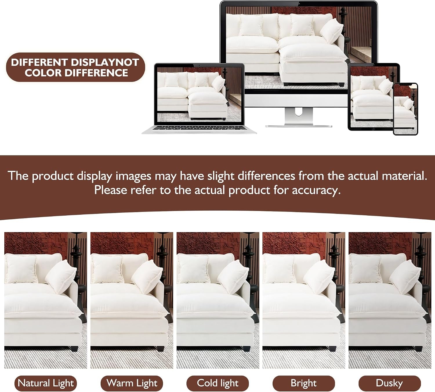 111.4" U Shaped Cloud Couch Modern Modular Sectional Sofa with 2 Ottoman, 5-Seat Chenille Deep Seat Sofa with 5 Pillows for Living Room, Bedroom and Apartment, Beige