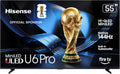 55" U6 Pro Series Mini‑Led ULED 4K UHD HDR Gaming AI Smart Fire TV (55U6SF Pro, 2026 New) – Hi-Qled, Native 144Hz, Motion Rate 480, Dolby Vision IQ,· Atmos, HDR10+, Glare-Free, Alexa+