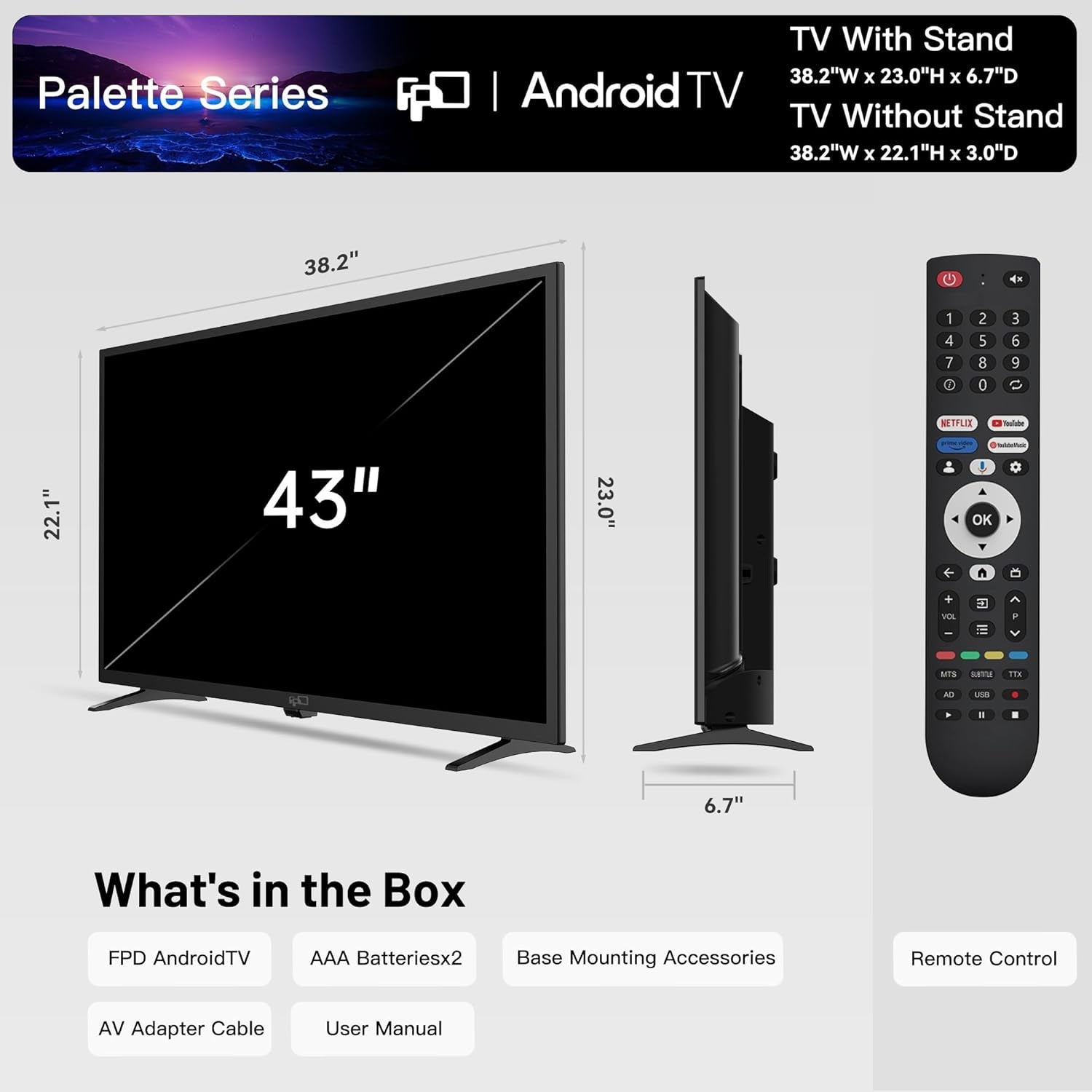 43 Inch 1080P Full HD Smart Android TV Ultra Thin LED Television