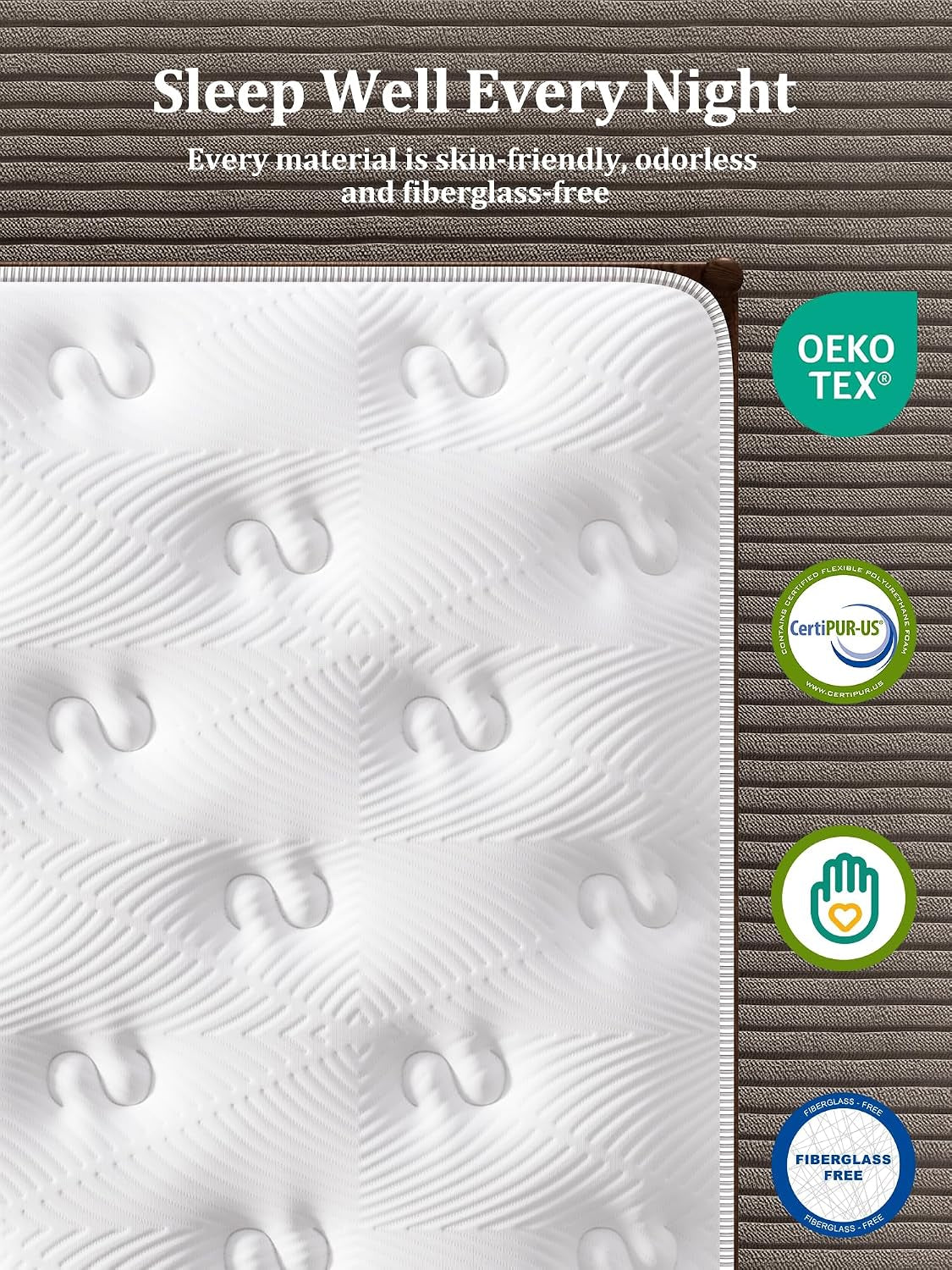 Firm King Mattress 14 Inch, Hybrid King Size Mattress in a Box, Back Pain Relief, Luxury Pocket Spring Mattress, Fiberglass-Free, 365-Night-Trial, 10 Year Warranty