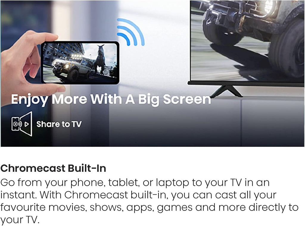43-Inch Class A6 Series 4K UHD Smart Google TV with Alexa Compatibility, Dolby Vision HDR, DTS Virtual X, Sports & Game Modes, Voice Remote, Chromecast Built-In (43A6H) , Black