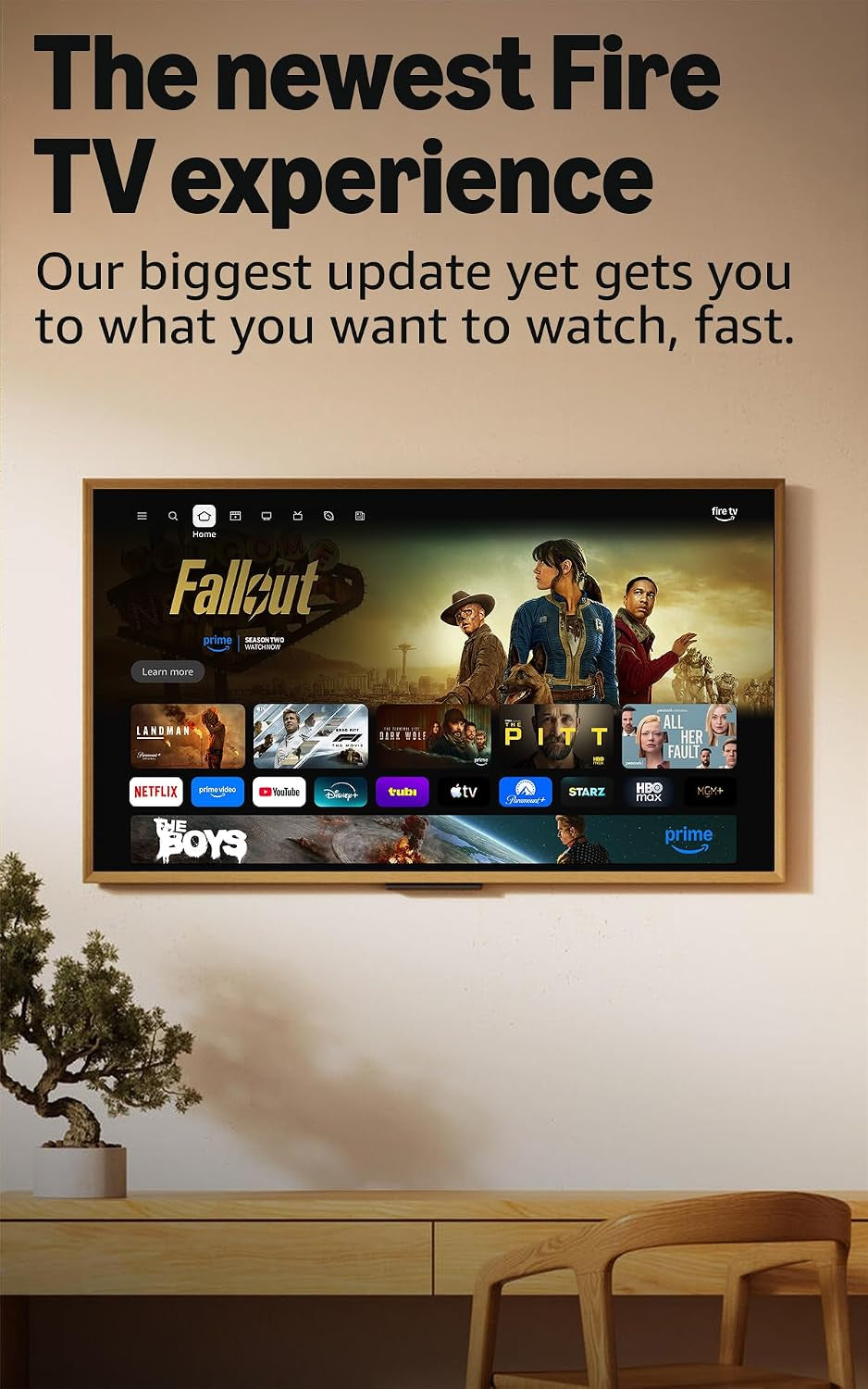 Ember 55" QLED Series with Fire TV (Newest Model), 4K Ultra HD Smart TV, HDR10+, Dolby Vision, Dolby Audio, Quad-Core Processor, Find Shows Faster with Alexa+